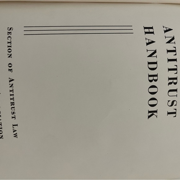 AN ANTITRUST HANDBOOK. Section Of Antitrust LAW - American Bar Association - Picture 9 of 14